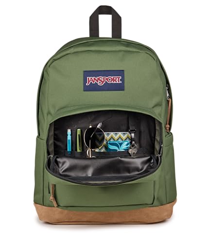 JanSport Right Pack Backpack - Durable Daypack with Padded 15" Laptop Sleeve, Spacious Main Compartment & Integrated Water Bottle Pocket, Cargo Green - color: Cargo Green