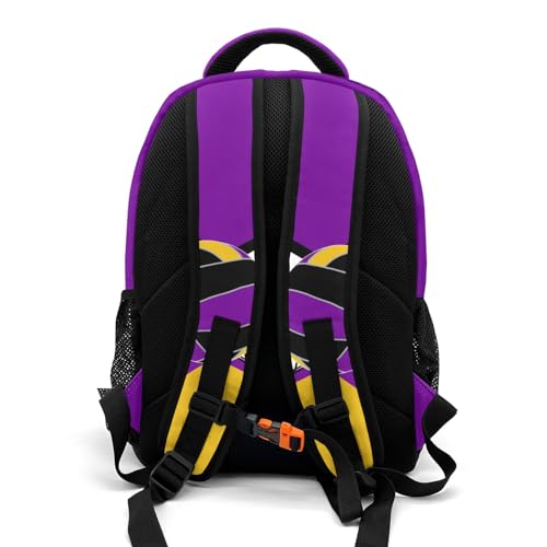 Purple Gold Volleyball Shoulder Backpack Bag for Sports Camping Hiking Travelling - color: Muilti 12