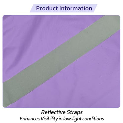 Waterproof Backpack Rain Cover - Non Slip Bag Cap with Vertical Reflector Strap Keep Drying Water Proof for Climbing - 15-25L - Purple - XS Size
