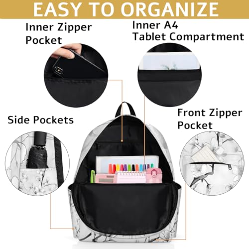 QsirBC Small Travel Backpack Cherry Blossom Flower Texture Casual Daypack Backpacks Lightweight Waterproof College Bookbags for Women Gift - color: Cherry Blossom Flower Texture
