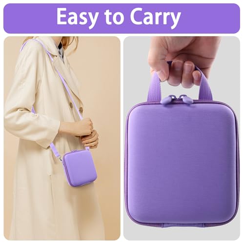 Camera Case for VJIANGER/VETEK/NIKICAM/Yatao 4K Vlogging Camera,Carrying Case Holder for 4K Vlogging Camera and Accessories(Purple Case) - color: Purple Case