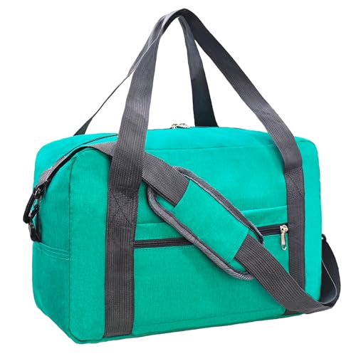 For Spirit Airlines Personal Item Bag 18x14x8 in Underseat Carry-on Luggage foldable Travel Duffle Bag for Airplanes(30L, Teal) - color: Teal, size: 30L