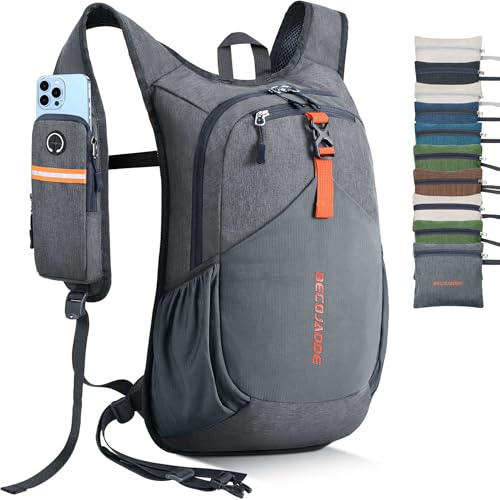 BECOJADDE 20L Small Hiking Backpack for Men Women Foldable Packable Back Pack Ultralight Hiking Daypack for Travel Camping Outdoor, Gray - color: Gray, size: 20L