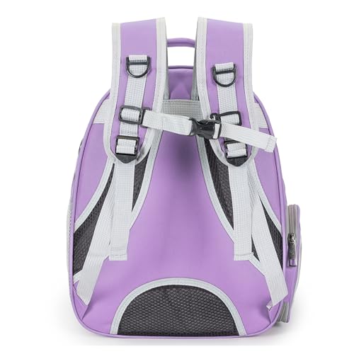 Cat Bubble Backpack Carrier for Small Medium Dogs Cats Carrying Bag, Airline Approved Pet Travel Carrying Bag Dog Hiking Walking Outdoor Backpack (Purple) - color: Purple