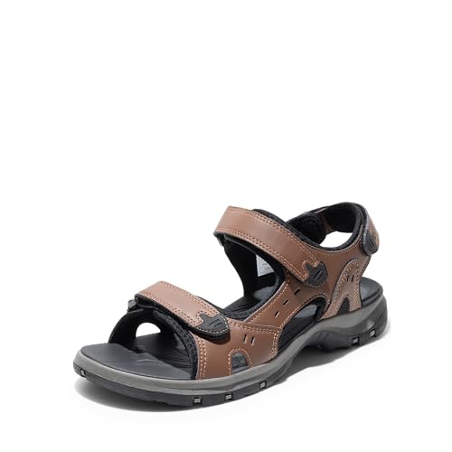 DREAM PAIRS Men's Hiking Beach Summer Water Sandals - color: Brown, size: 11