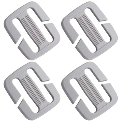 4 Pcs Backpack Strap Clips 1 Inch Detachable Webbing Buckle Nylon Shoulder Strap Holder Backpack Bag - color: Dark Gray