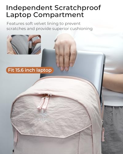Travel Backpack for Women, Water Resistant 15.6 Inch Laptop Backpack, Lightweight School Bag, Casual Daypack for Commute, College, Travel & Daily Use (Pink) - color: Pink