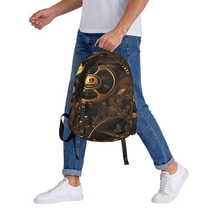 Cool Steampunk Gears Travel Backpack for Men Women 15.6 inch Laptop Backpack Casual Daypack for Weekender - color: Cool Steampunk Gears