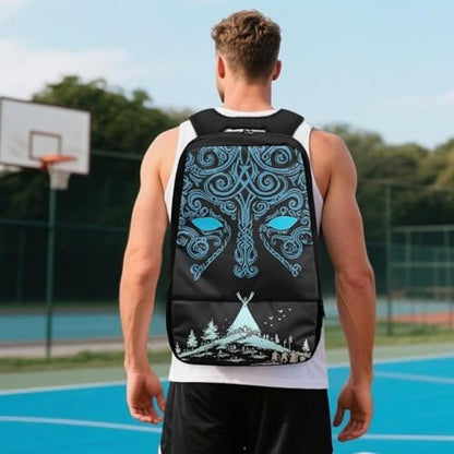 Basketball Backpack With Separate Ball Compartment And Shoes Fit Basketball Volleyball Football - color: Viking style