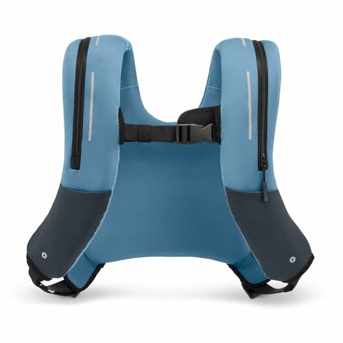 ZULU Weighted Vest Machine Washable Fresh Layer™ for Women & Men for Walking, Running & Strength Training, Phone Pockets, Adjustable Reflective Straps | 12lbs, 16lbs, 20lbs - color: Shore, style: 16lbs