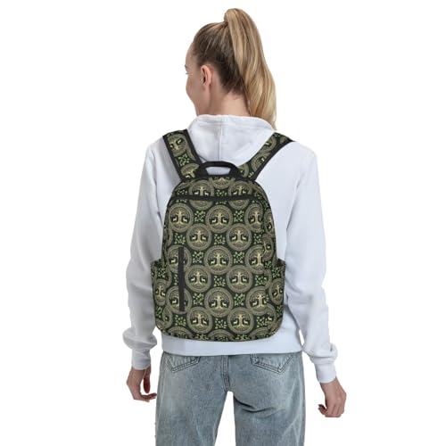 Casual Travel Rucksack Viking Symbol Tree Life, Self-Standing, Mesh Side Pockets, for Cycling & Weekends - color: Picture (828)