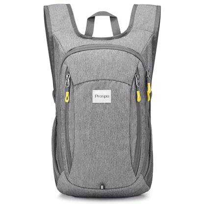 Prospo 12L Hiking Backpack Small Lightweight Travel Backpack for Women Men Casual Foldable Shoulder Bag - color: Light Grey