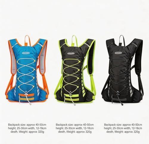 1PC Hydration Backpack Lightweight Hiking Cycling Daypack - color: Black