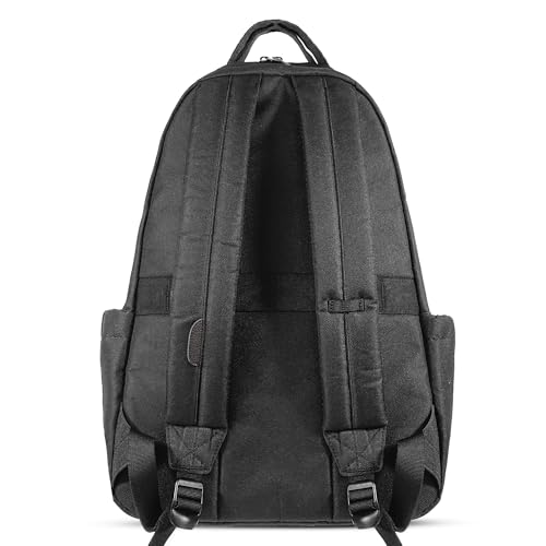 Xach Casual and Affordable Backpack - Lightweight 20 liters capacity with 17” Laptop Sleeve, Unique Note Pad Design, Luggage Sleeve - (Black) - color: Black