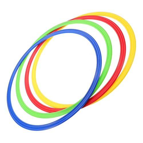 Hemoton 4pcs Agility Rings for Soccer Training Durable Plastic Speed Training Equipment for Enhanced Quickness and Reaction Football Drills