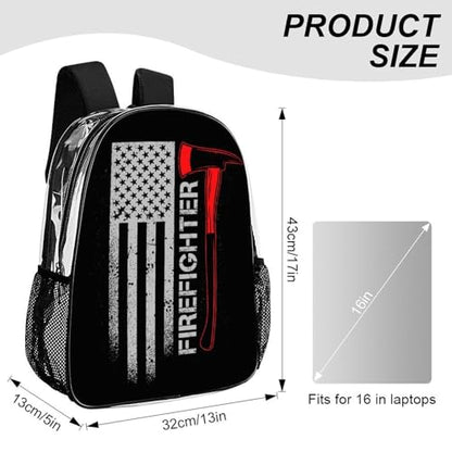 Daypack Backpack Polyester Anti-Theft Multipurpose American Thin Red Line Flag Firefighter Black Bookbag Big Capacity Travel Hiking Camping Rucksack With Smooth Zippers - color: Pattern 204