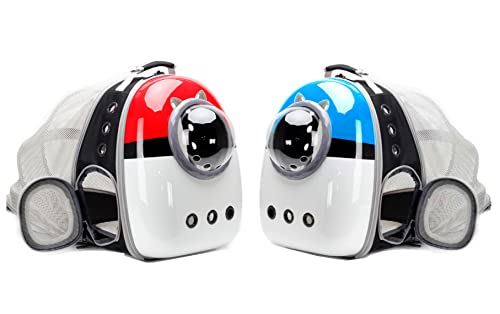 Expandable Cat Carrier Backpack, Backpack for Cats Kitten Small Puppy, Airline Approved Cat Bubble Backpack, Space Capsule Astronaut Carrier (Blue, Back Extension) - color: Blue