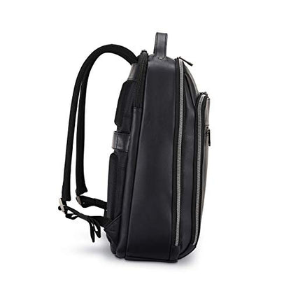 Samsonite Classic Leather Backpack, Black, One Size - color: Black, size: One Size