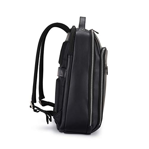 Samsonite Classic Leather Backpack, Black, One Size - color: Black, size: One Size