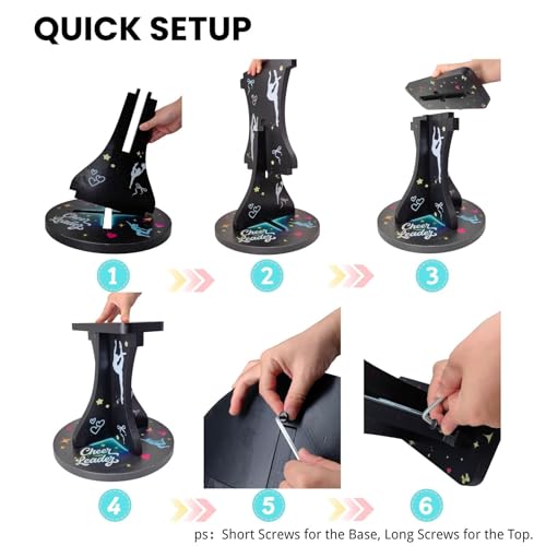 flyer stand cheer-Cheerleading Flyer Training Stand Balance Trainer for Flyers Stunt Practice Stability Board Core Strength and Balance Drill Equipment for Cheer Dance Gymnastics