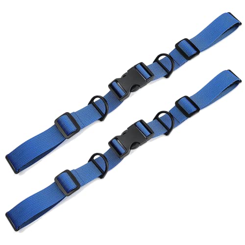 2 Pcs Adjustable Backpack Sternum Straps Chest Belt Hardness Strap with Anti-slip Fixed Clips for Camping Hiking - color: Blue