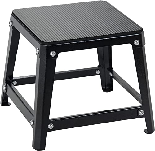 Plyometric Platform Box, Plyometric Box Jump Set For Home Gym Training, Conditioning, Strength Training - color: 12'' Black