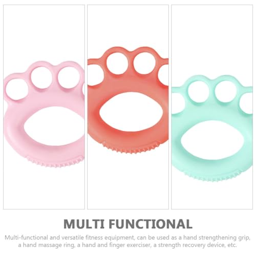 Luxshiny 3pcs Hand Grip Strengthener Rings Set Silicone Massage Surface, Finger Trainers for Hand Rehabilitation and Strength Training, 10lb Pink, 20lb Mint Green, 30lb Orange for Musicians