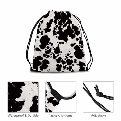 Gym Backpack Animal Seamless Pattern Volleyball Bag Sports Backpack Black Spots on White Background 14x16.9 Inch - color: Animal Seamless Pattern