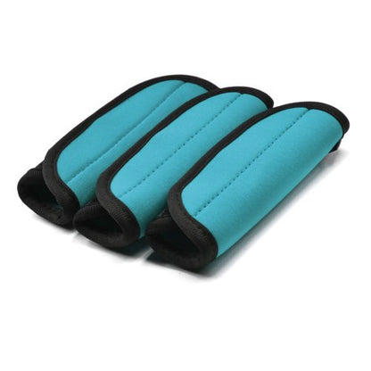 Cosmos Pack of 3 Neoprene Luggage Handle Wrap Handle Grip Luggage Identifier for Travel Bag Luggage Suitcase (Aqua Blue Color) - color: Aqua Blue