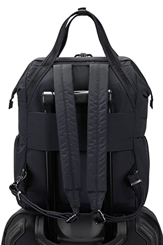 Pacsafe Women's Citysafe CX 17L Anti Theft Backpack-Fits 16 inch MacBook Pro, Econyl Black, One Size - color: Econyl Black