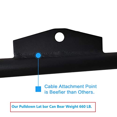 Lat Pulldown Attachments for Cable Machine, 29/39/ 48 Inch Wide Grip Lat Pull down Bar with Non-slip Handle, Lat Bar for Home Gym Tricep Bar Training - color: K Bar Length 29 Inch