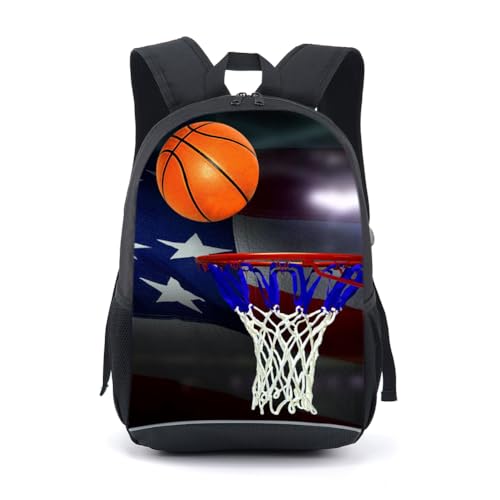 CAIWEI American Football Backpack School Bag (basketball 2) - color: Basketball 2, size: 17.2*11.7*5.5 Inch