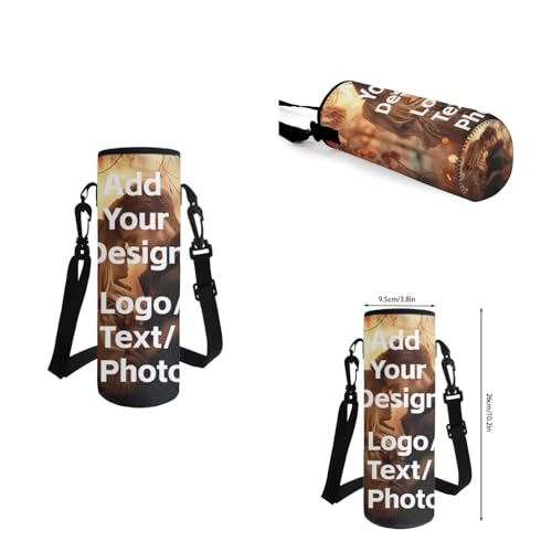 Custom Backpack for Girls Boys Backpack with Lunch Box Water Bottle Carrier with Strap and Soft Pencil Case 4Pcs Set 17" Bookbag with Large Front Pocket Sturdy School Bag for Kids Elementary - color: Customized
