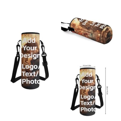 Custom Backpack for Girls Boys Backpack with Lunch Box Water Bottle Carrier with Strap and Soft Pencil Case 4Pcs Set 17" Bookbag with Large Front Pocket Sturdy School Bag for Kids Elementary - color: Customized