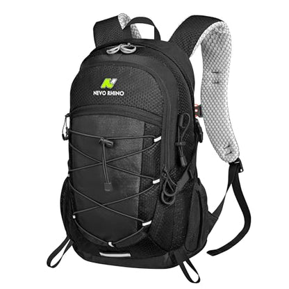N NEVO RHINO Hiking Backpack 20L Water Resistant Outdoor Day Pack,Lightweight Travel Small Backpack for Men Women - color: Black