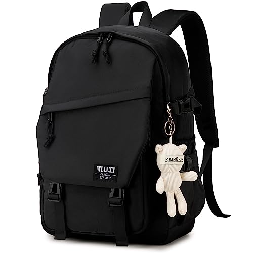 Caoroky knight College School Bag for Men Women Laptop Backpack 15.6 Inch Anti Theft Travel Daypack Large Elementary Middle High Bookbags for Teens Girls Boys Students-Large,black - color: Black, size: Large