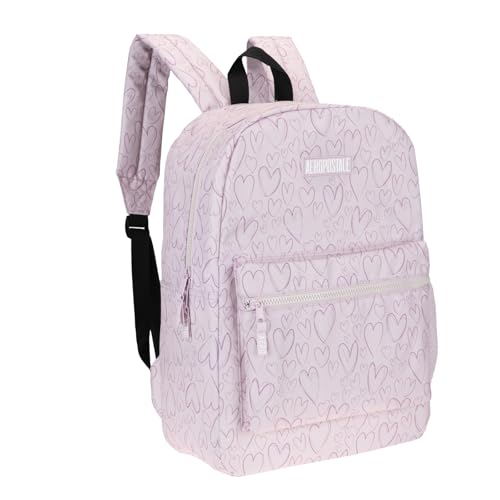AEROPOSTALE Fieldtrip Unisex Backpack - AE Mens and Womens Bag for Everyday Use - Dreaming - color: Lilac Heart