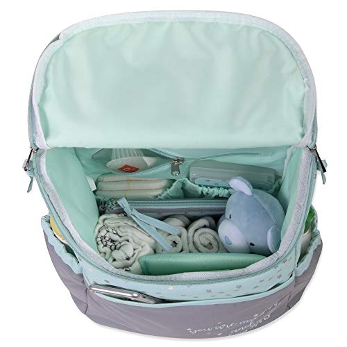 5 Piece Baby Diaper Bag Backpacks with Changing Pad, Wipes Pocket & Stroller Straps