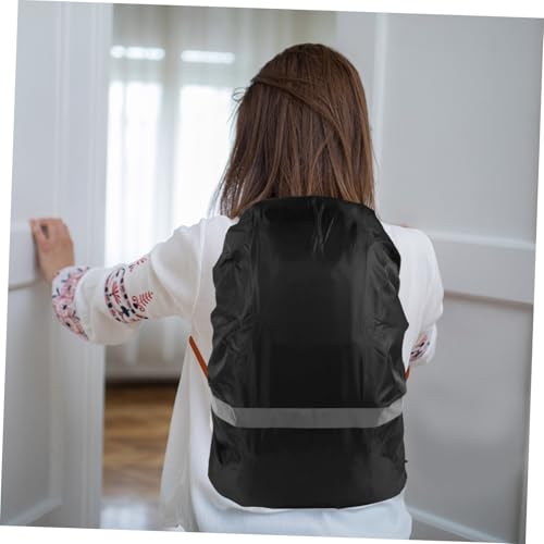 Toyvian Waterproof School Bag Covers Waterproof Bag Covers Light Green Back Oxford Cloth Back Protective Cover - color: Black