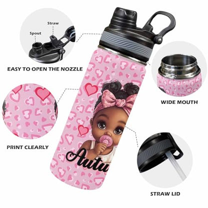 Custom Diaper Bag for Girls Personalized Diaper Bag Backpack &Insulated Water Bottle with Name Custom Monogram Baby Travel Bag Nursing Diaper Mommy Backpack with Adjustable Shoulder Straps Nappy Bag - color: Design 06