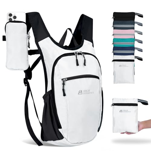 Hiking Backpack 10L/15L Small Daypack Lightweight Packable Travel Foldable Water Resistan for Women Men (White, 10L) - color: White, size: 10L