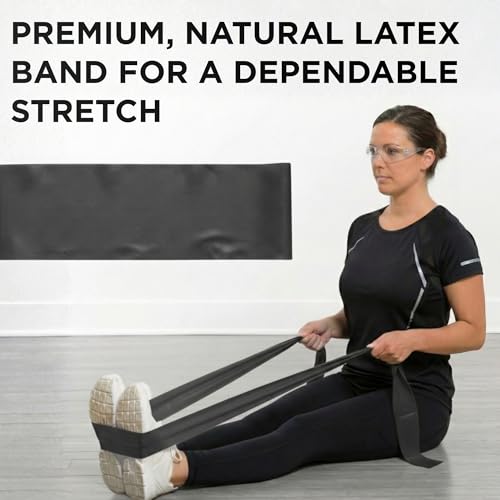 THERABAND Resistance Band, Black, Special Heavy, 50-Yard Roll, Latex, Elastic Band for Exercise, Physical Therapy, Yoga, Pilates, Stretching, Home Workouts, Cut-to-Length, Color-Coded Levels - color: Black | Special Heavy