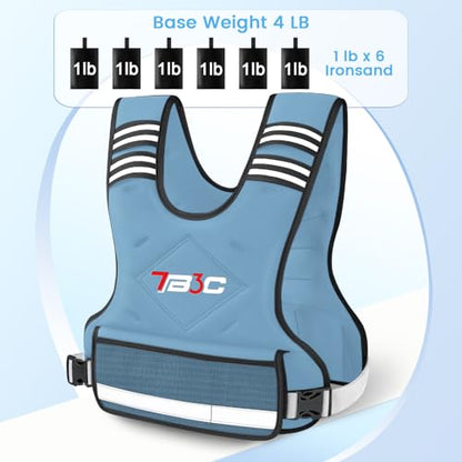 TB3C Adjustable Weighted Vest Woman, 4-10/11-20/20-30 LB Weight Vest for Women, Plus Size Womens Weighted Vest - color: Blue, size: 04-10LB