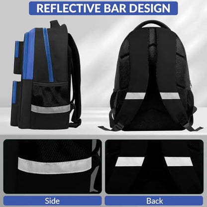 School Backpack for Boys - Gamer Boys Backpack for Kids Children Teens Elementary Middle School - 17″ Video Game Bookbag Travel Back Pack for Age 6-18 - color: Gamer Blue-backpack Only