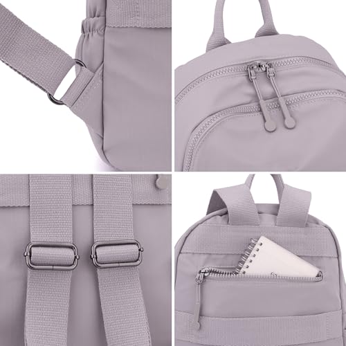 Tanweibago Mini Nylon Women Backpacks,11L Small Ladies backpacks Casual Lightweight Women Shopping Travel Daypack (Z1-purple) - color: Z1-purple
