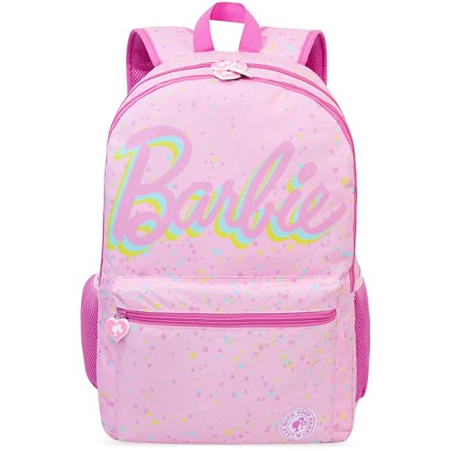 Get Trend Barbie Kids Backpack for Girls, 18 inch Bookbag with Padded Straps, Travel School Bag, Gifts for Girls (Pink Barbie) - color: Pink Barbie