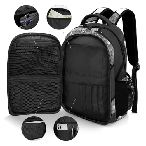 Volleyball Grey Print School Backpack Laptop Bag for Woman Man Gift - color: Muilti 11