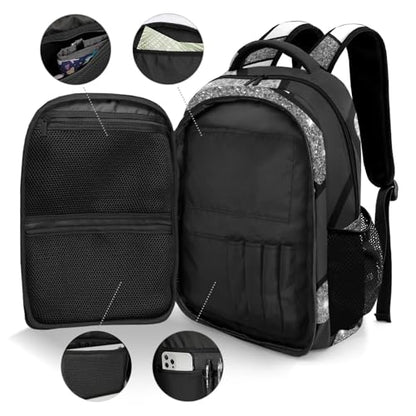 Volleyball Grey Print School Backpack Laptop Bag for Woman Man Gift - color: Muilti 11