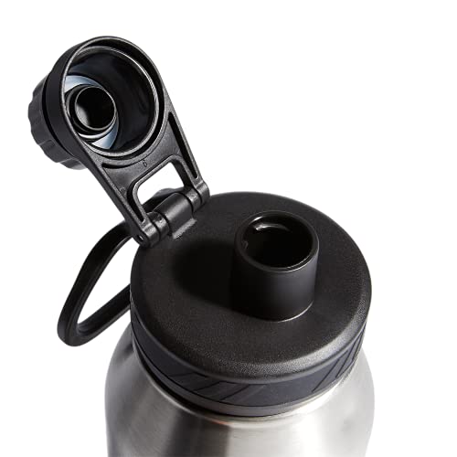adidas Metal Water Bottle 1L - color: Stainless Steel/Black/2