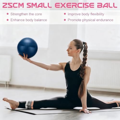 Exercise Ball,Small Yoga Ball for Pilates and Mini Workout Ball,for Gym, Home,Studio Fitness Equipment (9 Inch) - color: DB